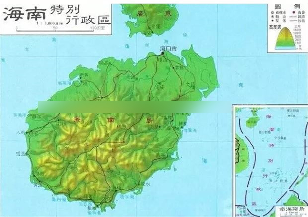 海南地形图